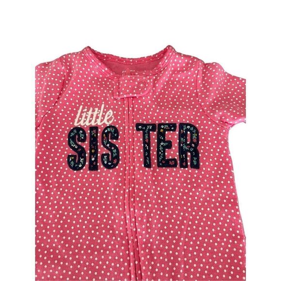 Carter’s Little Sister footed pajamas size 6m - Picture 6 of 6